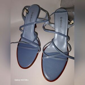 New BEBE Women's Blue Strappy Sandals
